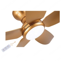 Quạt trần đèn cao cấp 05 cánh Asia Lighting QT23 - Đồng vàng quý tộc