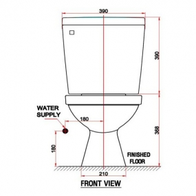 Bàn cầu 2 khối Winplus American Standard VF-2398