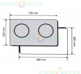 Bếp gas âm Capri CR-208D