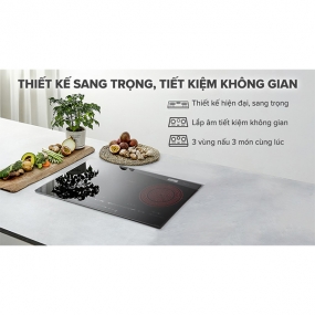 Bếp từ hồng ngoại 3 vùng nấu lắp âm Pramie PRTH-3201