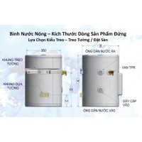 Bình nước nóng gián tiếp Rheem 100V/P Mekong