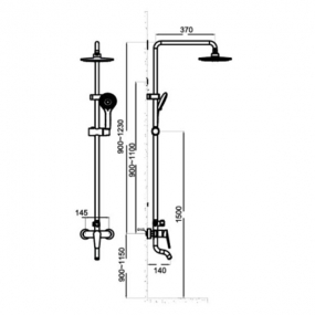 Bộ sen tắm cây Korest K1100