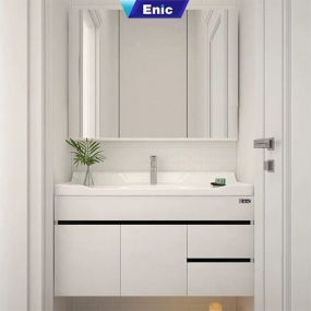 Bộ tủ phòng tắm thông minh Enic ST01 - 100cm - Gương Thường
