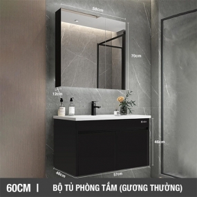 Bộ tủ phòng tắm thông minh Enic ST01 - 60cm - Gương Thường