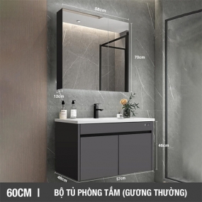 Bộ tủ phòng tắm thông minh Enic ST01 - 60cm - Gương Thường