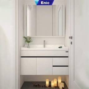 Bộ tủ phòng tắm thông minh Enic ST01 - 80cm - Gương Thường