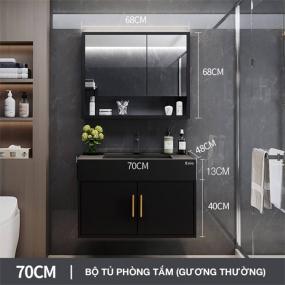 Bộ tủ phòng tắm thông minh Enic T03 - 70cm - Gương Thường