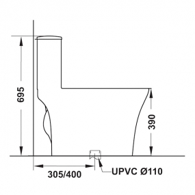 Bồn cầu một khối Sapporo Hafele 588.79.406