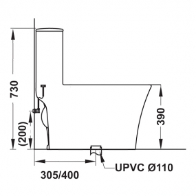 Bồn cầu một khối Sapporo Hafele 588.79.407