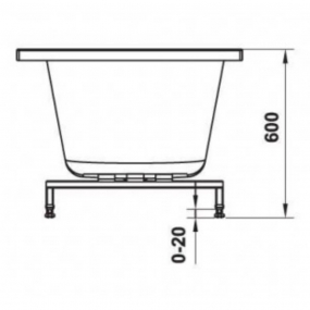 Bồn tắm âm hình bầu dục Nagoya 1700 Hafele 588.79.600