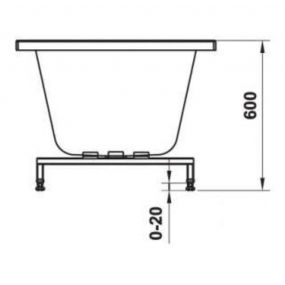 Bồn tắm âm hình chữ nhật Nagoya 1700 Hafele 588.79.602