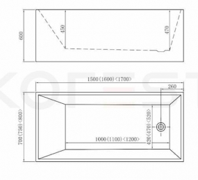 Bồn tắm Freestanding Korest BTKR362S-150N