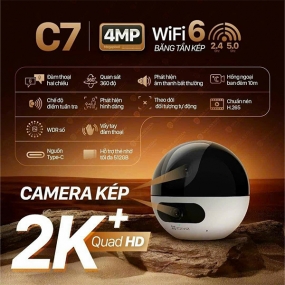 Camera IP WiFi 2 mắt Ezviz C7 (4MP+4MP)