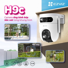 Camera Wifi quay quét, ống kính kép Ezviz H9c (3MP+3MP)