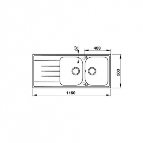 Chậu đá Hafele HS18-GED2R80 570.35.560 - MÀU XÁM