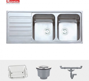 Chậu rửa chén Konox European sink Premium KS11650 2B – Bàn phải