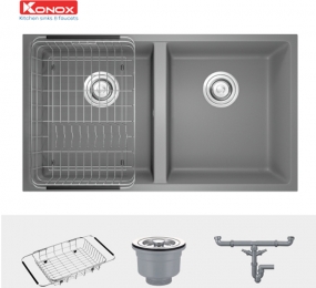 Chậu rửa chén Konox Granite Sink Veloci 760D – Grey