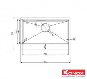 Chậu rửa chén Konox Workstation Sink – Apron Sink KN8051AS Retta