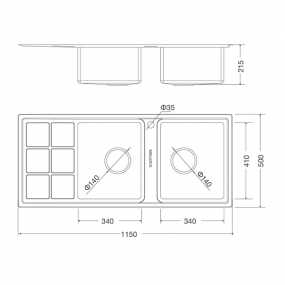 Chậu rửa chén Malloca MS 8815L