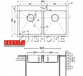 Chậu rửa inox Carysil VN-N200 (ID-8650)