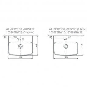 Chậu rửa lavabo Inax AL-289V (AL289V) treo tường