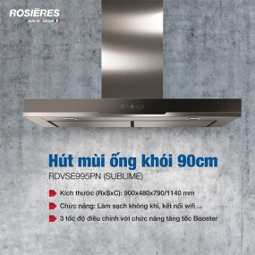 Máy hút mùi ống khói 90cm Rosieres RDVSE995PN