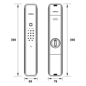 Khóa điện tử PP9000 Hafele 912.20.293