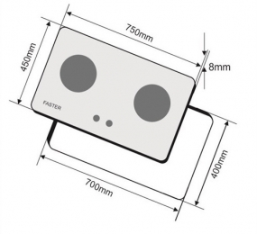 Bếp gas âm Faster FS-213S