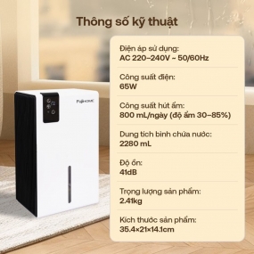 Máy hút ẩm bán dẫn Fujihome DHP23-MINI