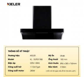Máy hút mùi Kieler KL – Super 988
