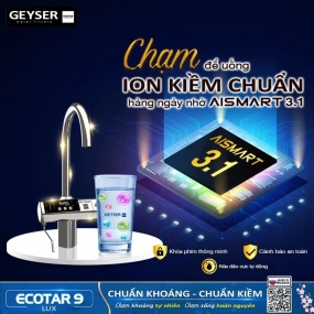 Máy lọc nước ion kiềm giàu hydro Geyser Ecotar 9 Lux