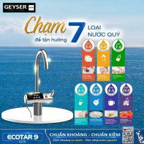 Máy lọc nước ion kiềm giàu hydro Geyser Ecotar 9 Lux