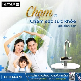 Máy lọc nước ion kiềm giàu hydro Geyser Ecotar 9 Lux