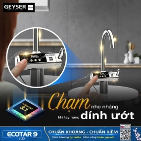 Máy lọc nước ion kiềm giàu hydro Geyser Ecotar 9 Lux