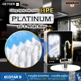 Máy lọc nước ion kiềm giàu hydro Geyser Ecotar 9 Lux