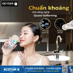 Máy lọc nước ion kiềm giàu hydro Geyser Ecotar 9 Lux