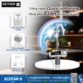 Máy lọc nước ion kiềm giàu hydro Geyser Ecotar 9 Lux