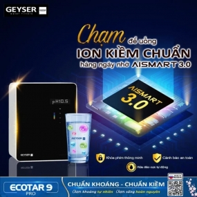 Máy lọc nước ion kiềm giàu hydro Geyser Ecotar 9 Pro