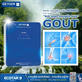 Máy lọc nước ion kiềm giàu hydro Geyser Ecotar 9 Slim T