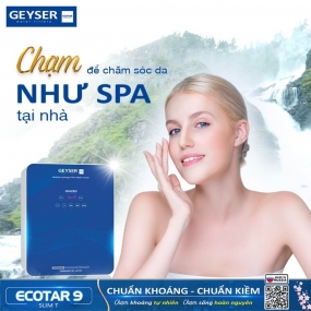 Máy lọc nước ion kiềm giàu hydro Geyser Ecotar 9 Slim T