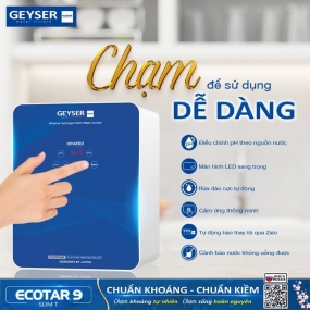 Máy lọc nước ion kiềm giàu hydro Geyser Ecotar 9 Slim T