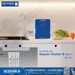 Máy lọc nước ion kiềm giàu hydro Geyser Ecotar 9 Slim T