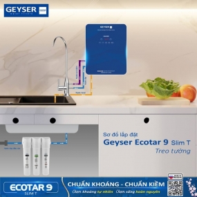 Máy lọc nước ion kiềm giàu hydro Geyser Ecotar 9 Slim T