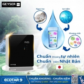 Máy lọc nước ion kiềm giàu hydro Geyser Ecotar 9 Slim V