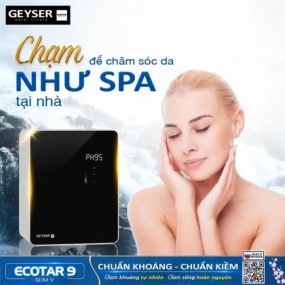 Máy lọc nước ion kiềm giàu hydro Geyser Ecotar 9 Slim V