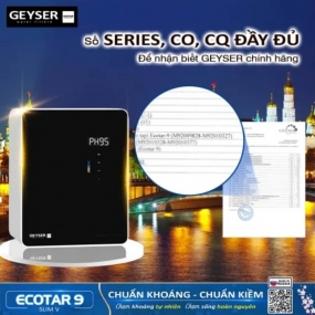 Máy lọc nước ion kiềm giàu hydro Geyser Ecotar 9 Slim V