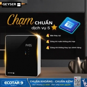 Máy lọc nước ion kiềm giàu hydro Geyser Ecotar 9 Slim V