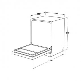 Máy rửa chén âm tủ Hafele HDW-FI60AB, Series 600 538.21.330