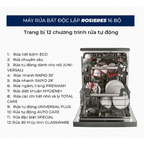 Máy rửa chén bát độc lập Rosieres 16 bộ RDPN 4S603PX-04