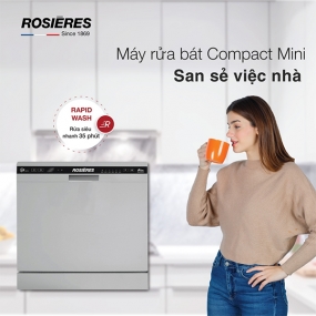 Máy rửa chén bát Rosieres Compact Mini 8 bộ RDCP 8S-04